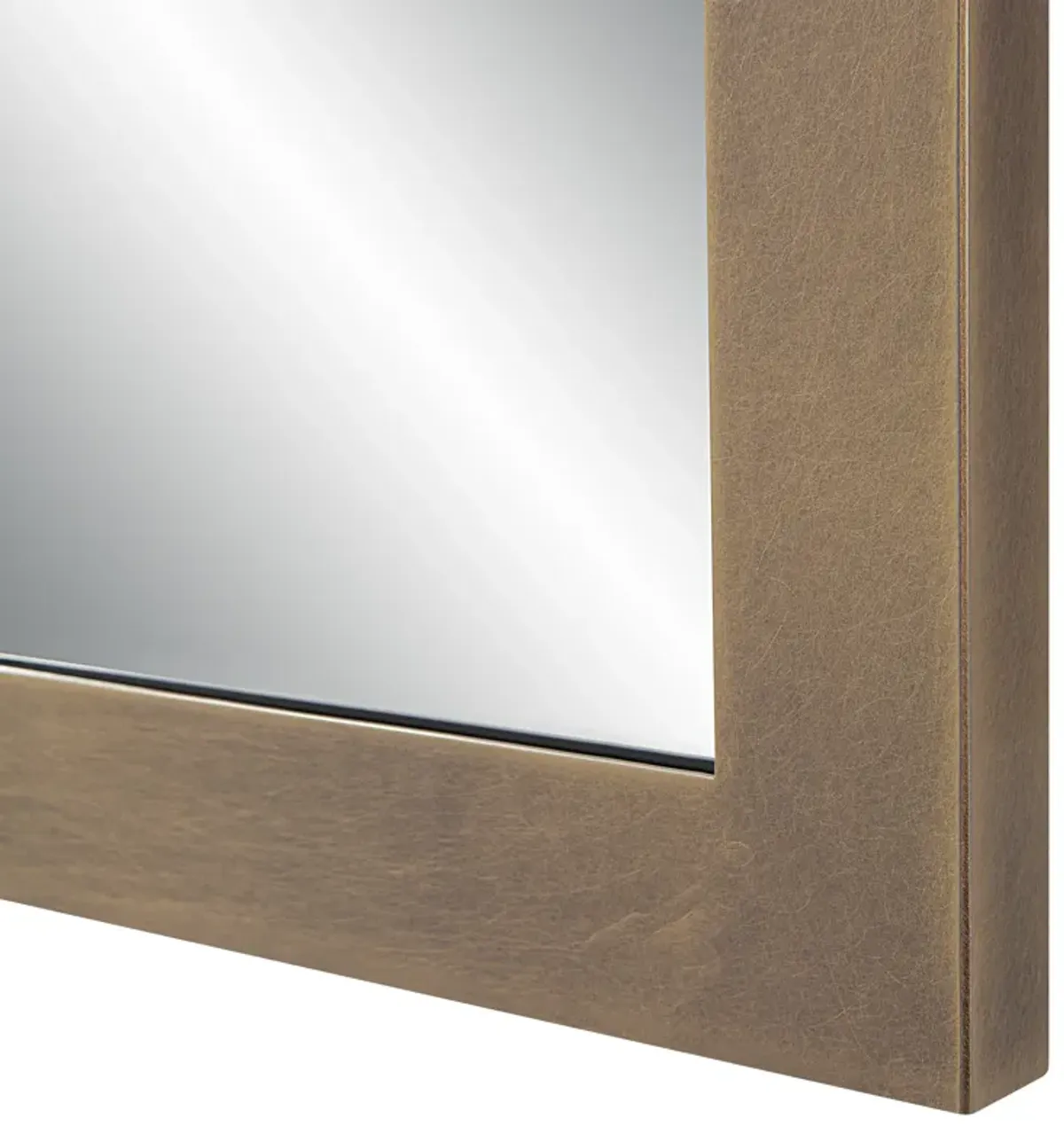 Ninove 36" Tall Rectangular Arch Mirror, Mottled Brass