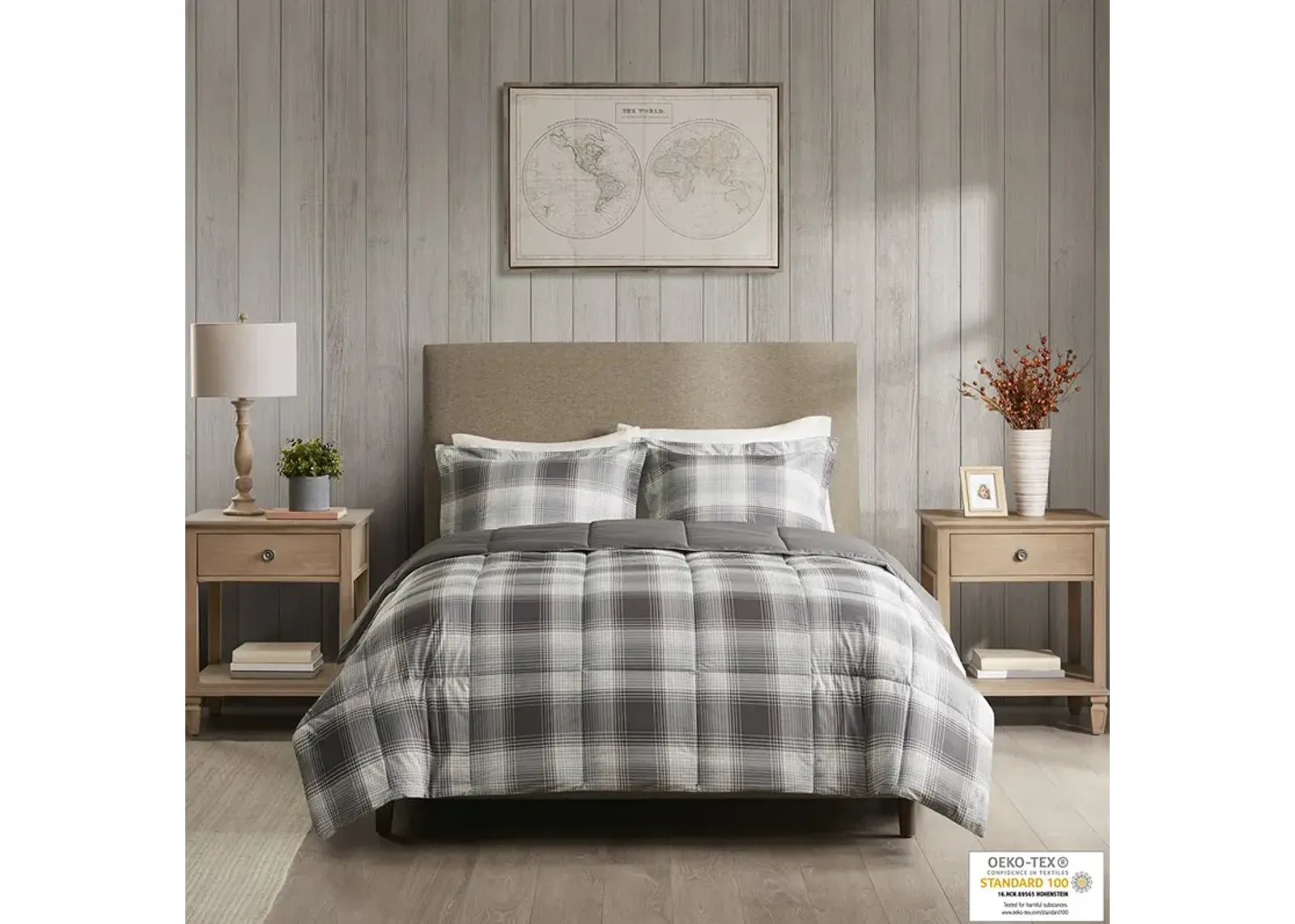 Woolrich Woodsman Grey Softspun Down Alternative Comforter Mini Set