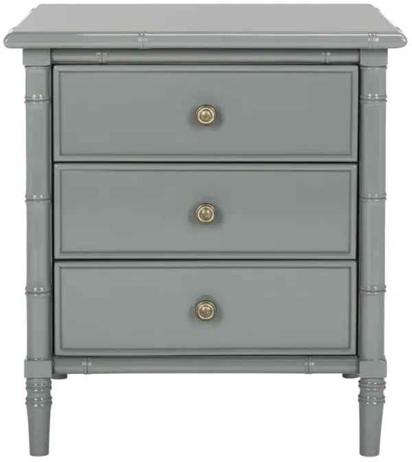 Mina Modern Coastal 3 Drawer Nightstand