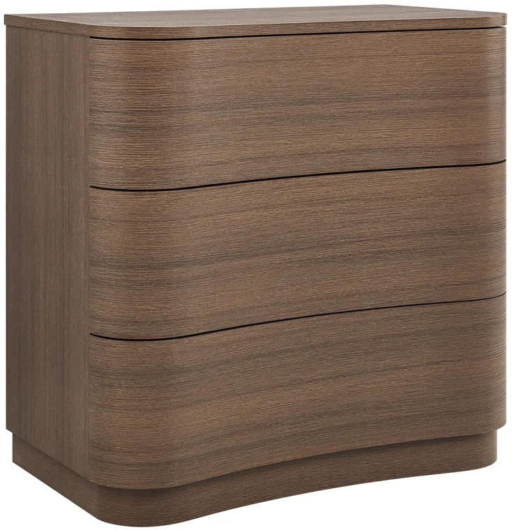 Mirae 3-Drawer Curved Compact Dresser