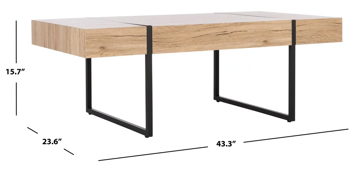 TRISTAN RECTANGULAR MODERN COFFEE TABLE