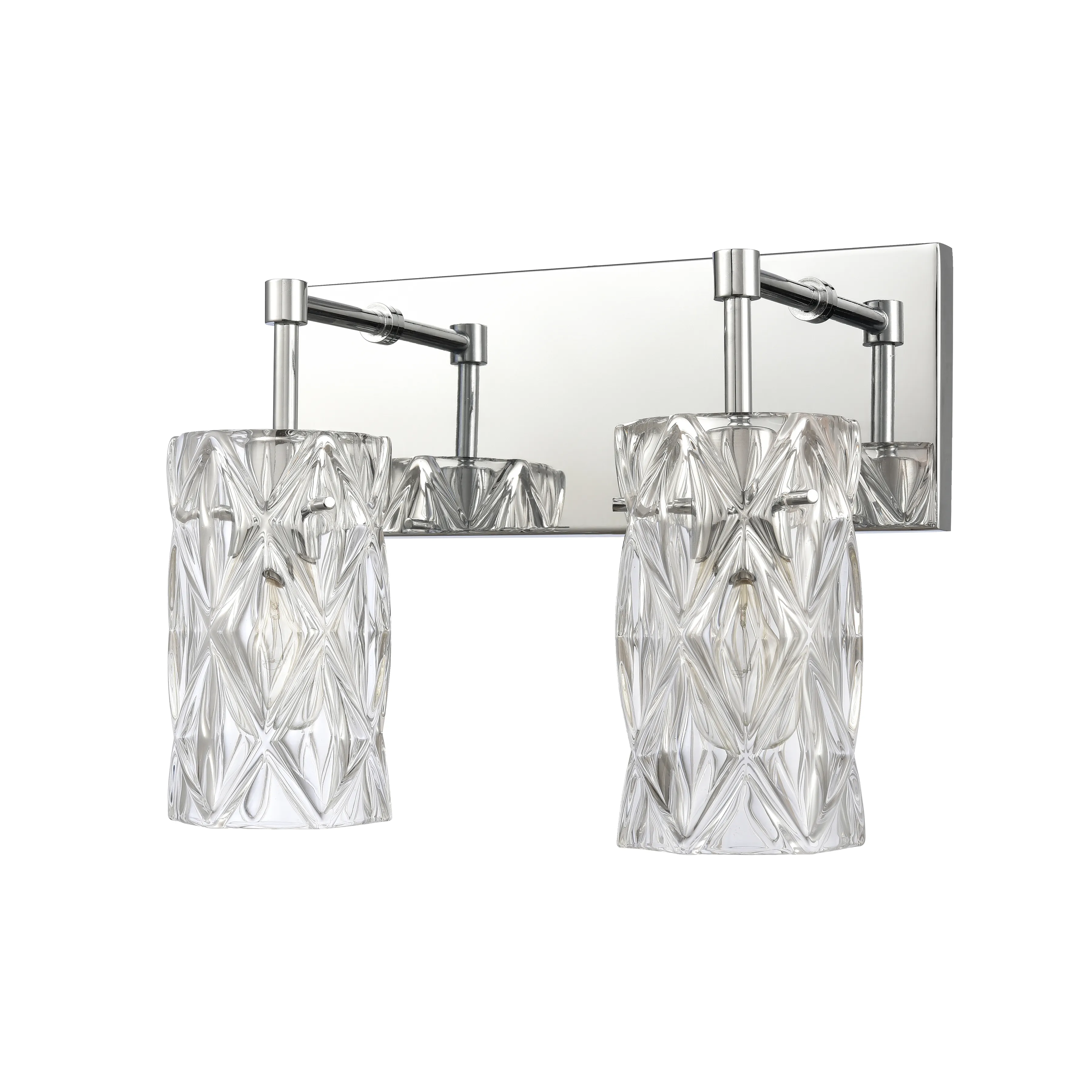 Forma de Crystal 14" Wide 2-Light Vanity Light - Polished Chrome