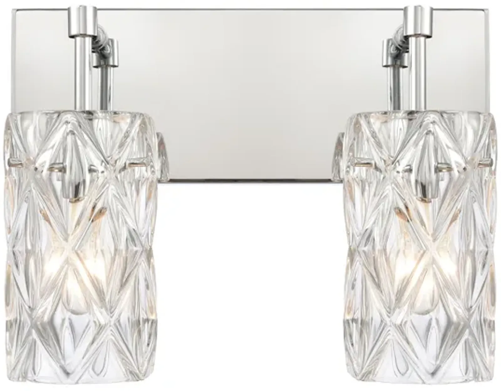 Forma de Crystal 14" Wide 2-Light Vanity Light - Polished Chrome