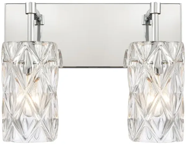 Forma de Crystal 14" Wide 2-Light Vanity Light - Polished Chrome