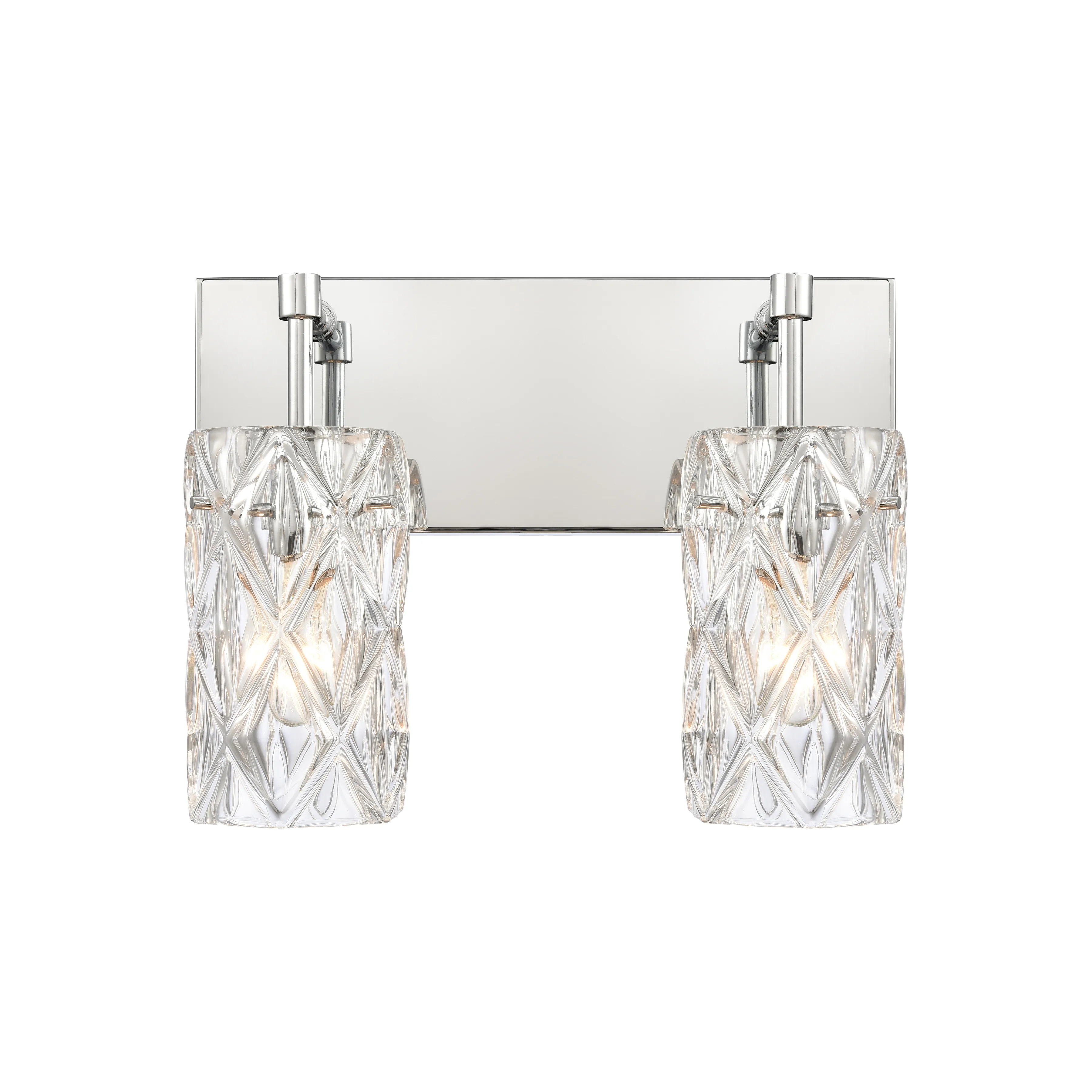 Forma de Crystal 14" Wide 2-Light Vanity Light - Polished Chrome