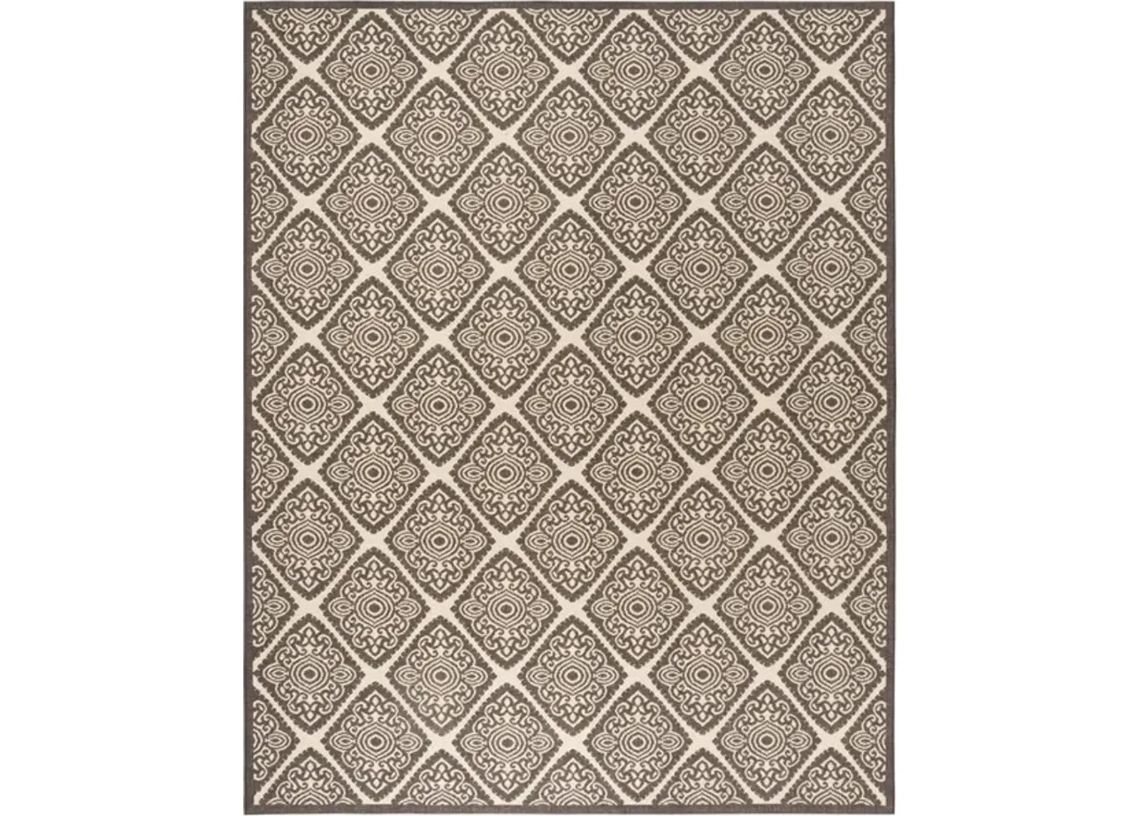 LINDEN 132 Collection LND132U-8 Creme / Brown 8' X 10'