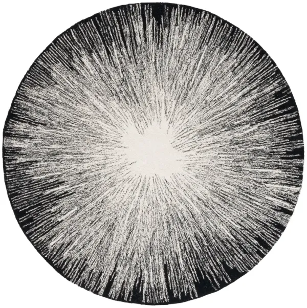 ABSTRACT Hand Tufted 6' x 6' Round area rug