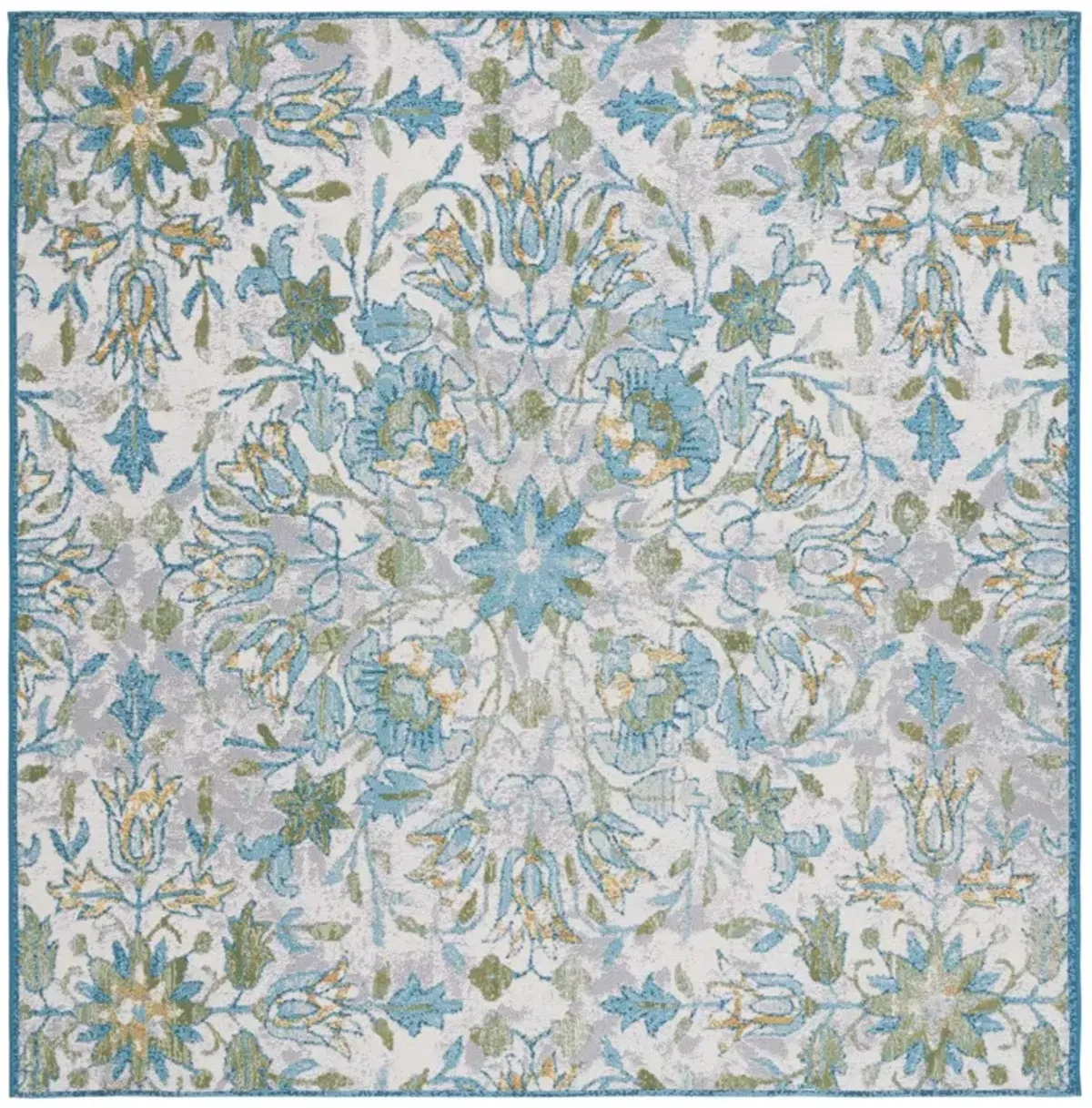 BARBADOS 513 Blue 6'-6' x 6'-6'Square Square Rug