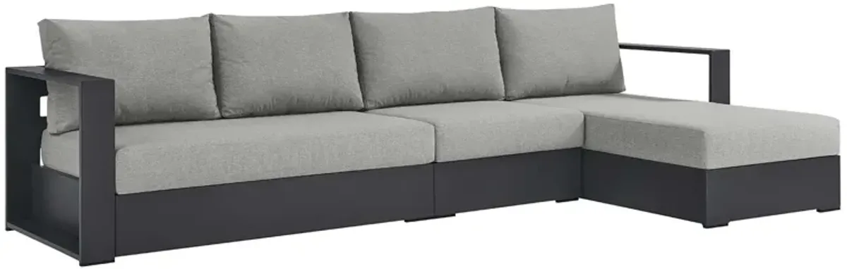 Tahoe 3-Piece Outdoor Patio Powder-Coated Aluminum Right-Facing Chaise Sectional Sofa Set by Modway