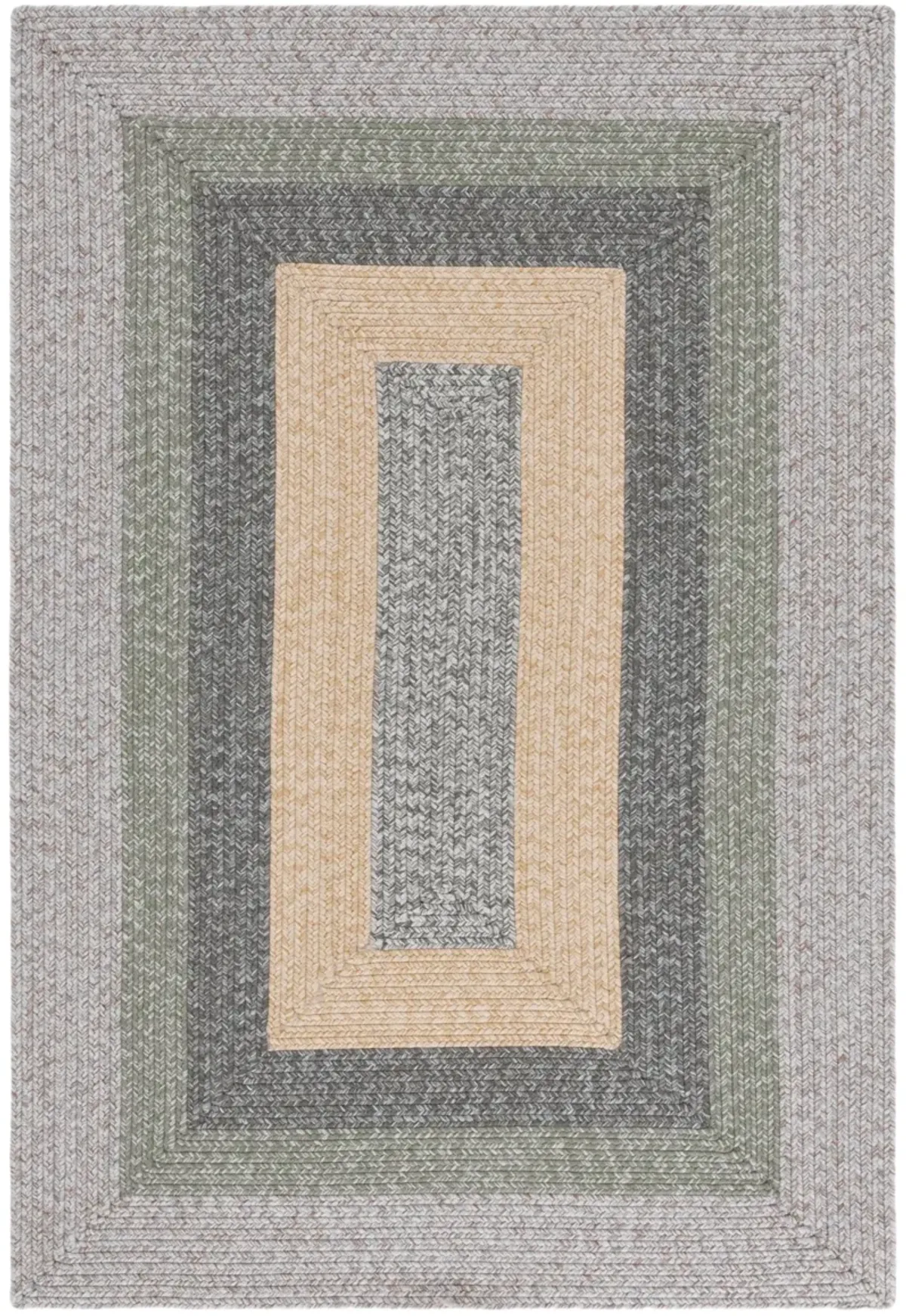 BRAIDED 318 GREY  6' x 9' Medium Rectangle Rug