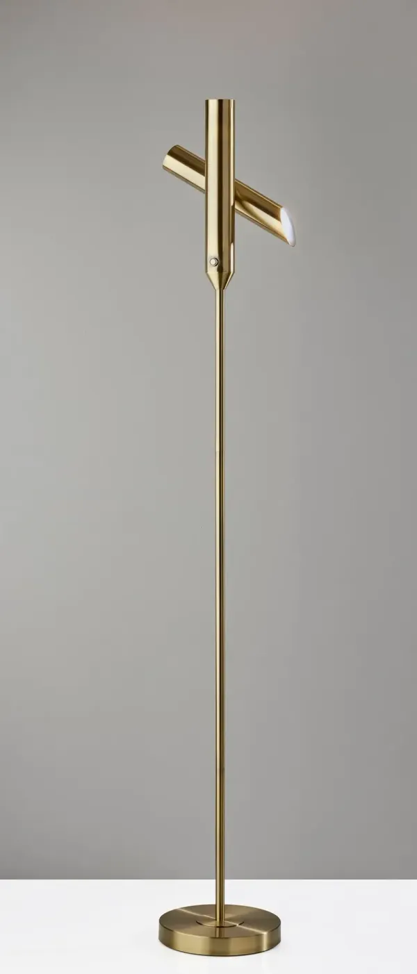 Vega Torchiere- Antique Brass