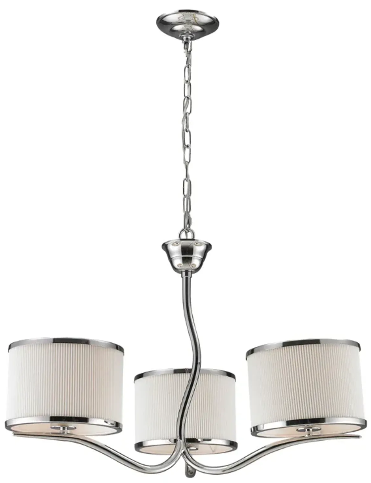 Annika 3-Light Chandelier in Polished Chrome