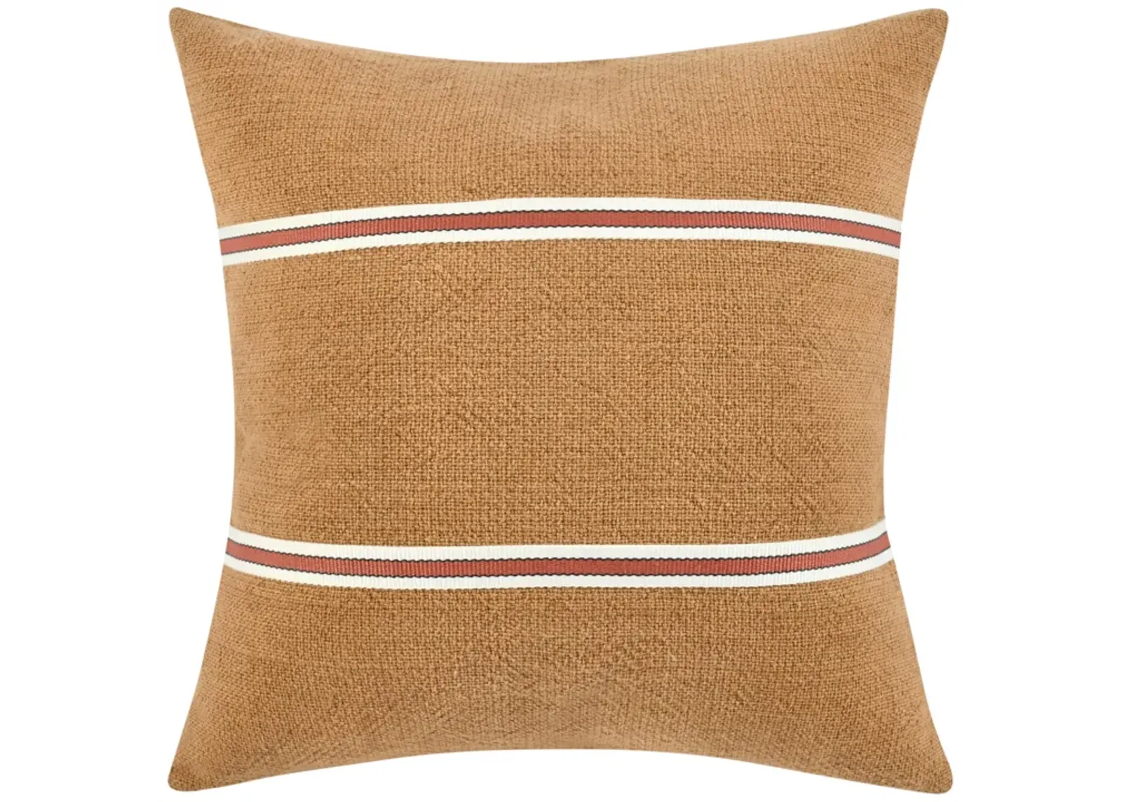 Pryce 22" Cotton Linen Blend Throw Pillow, Chestnut Brown