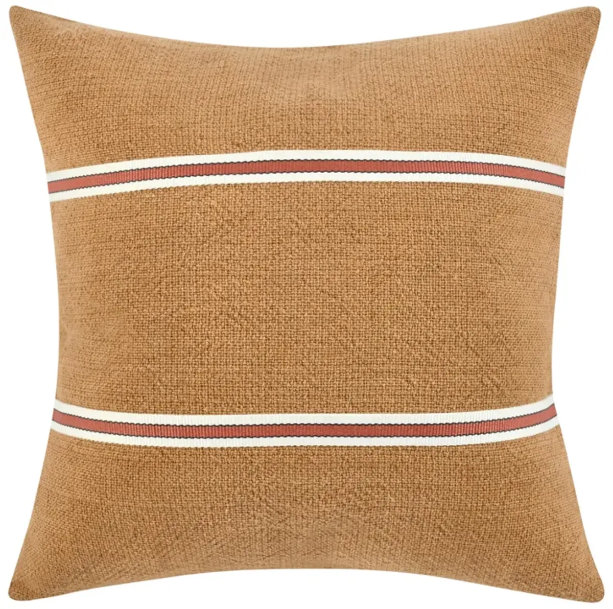 Pryce 22" Cotton Linen Blend Throw Pillow, Chestnut Brown