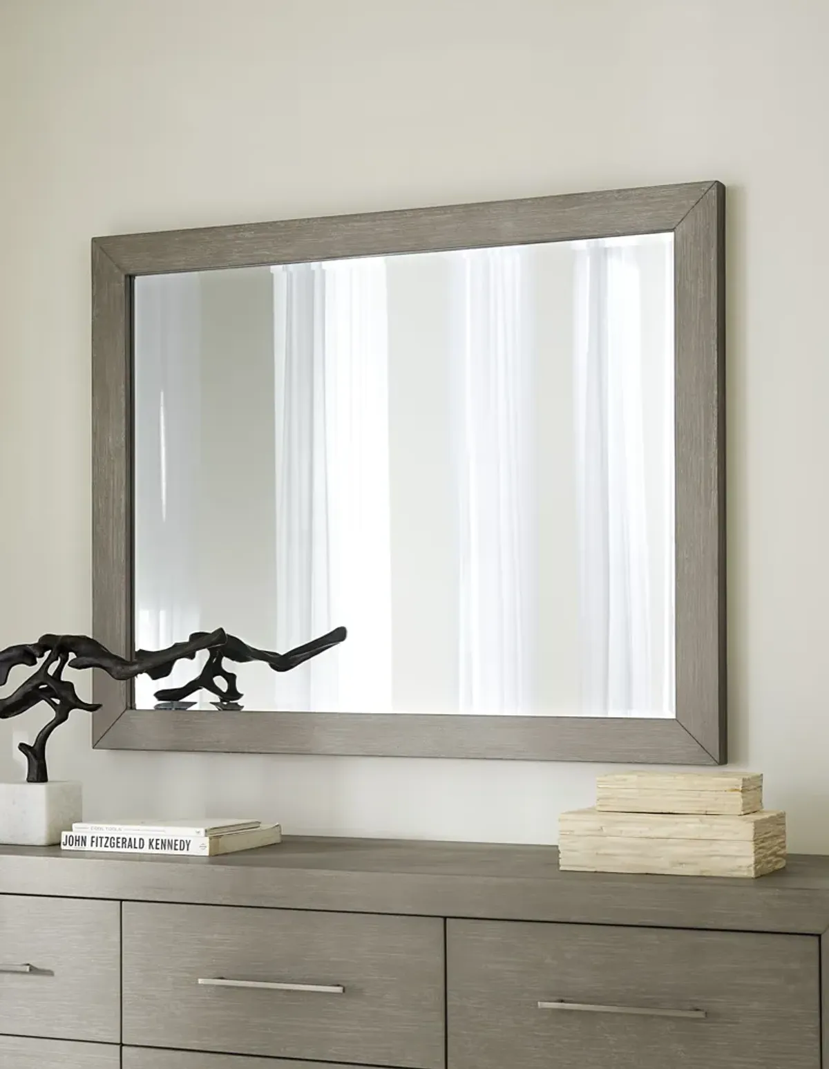 Melbourne Beveled Glass Mirror in Mineral