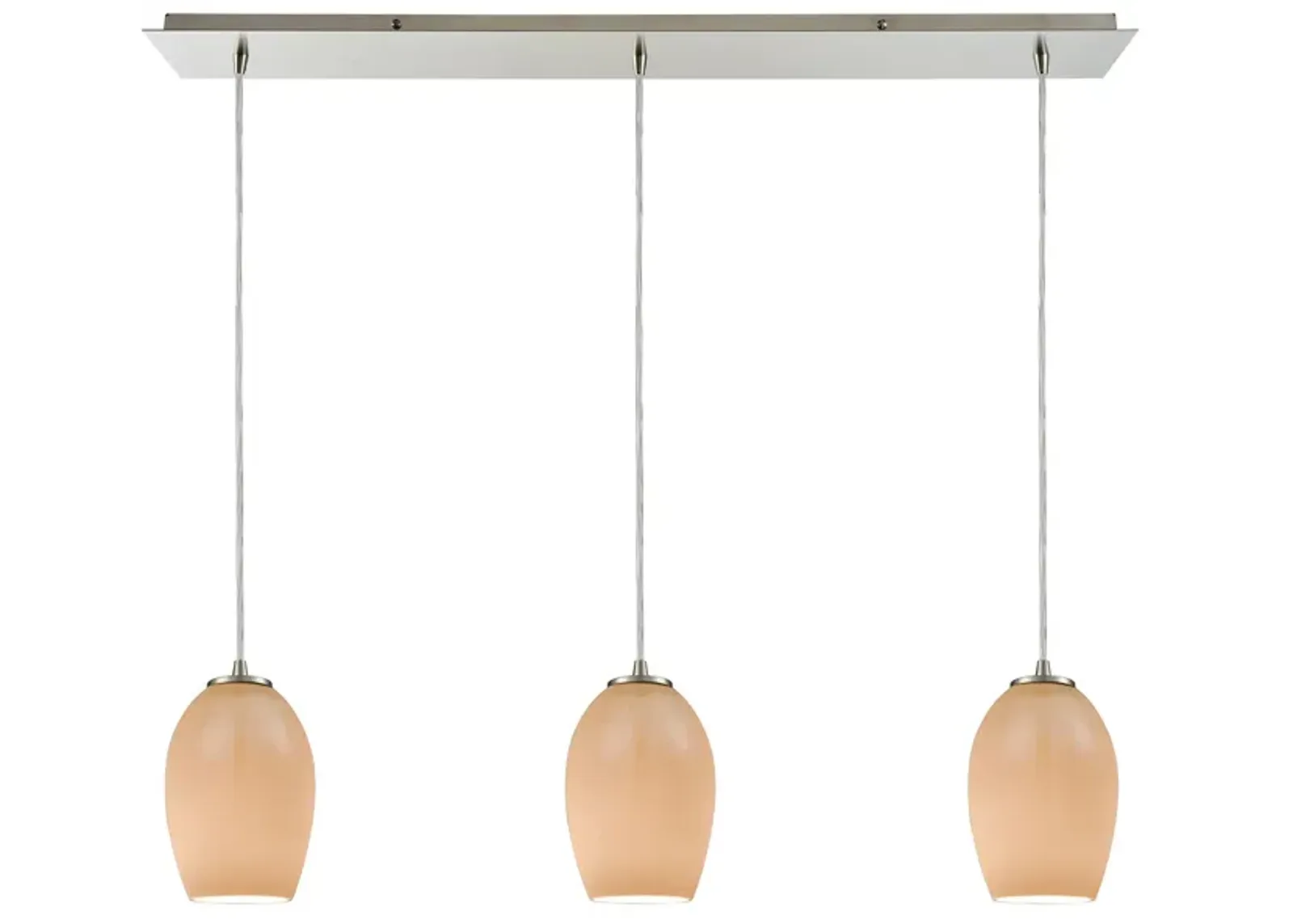 Villiska 36" Wide 3-Light Mini Pendant - Satin Nickel