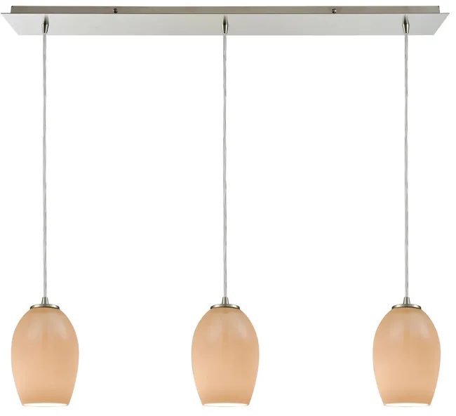 Villiska 36" Wide 3-Light Mini Pendant - Satin Nickel