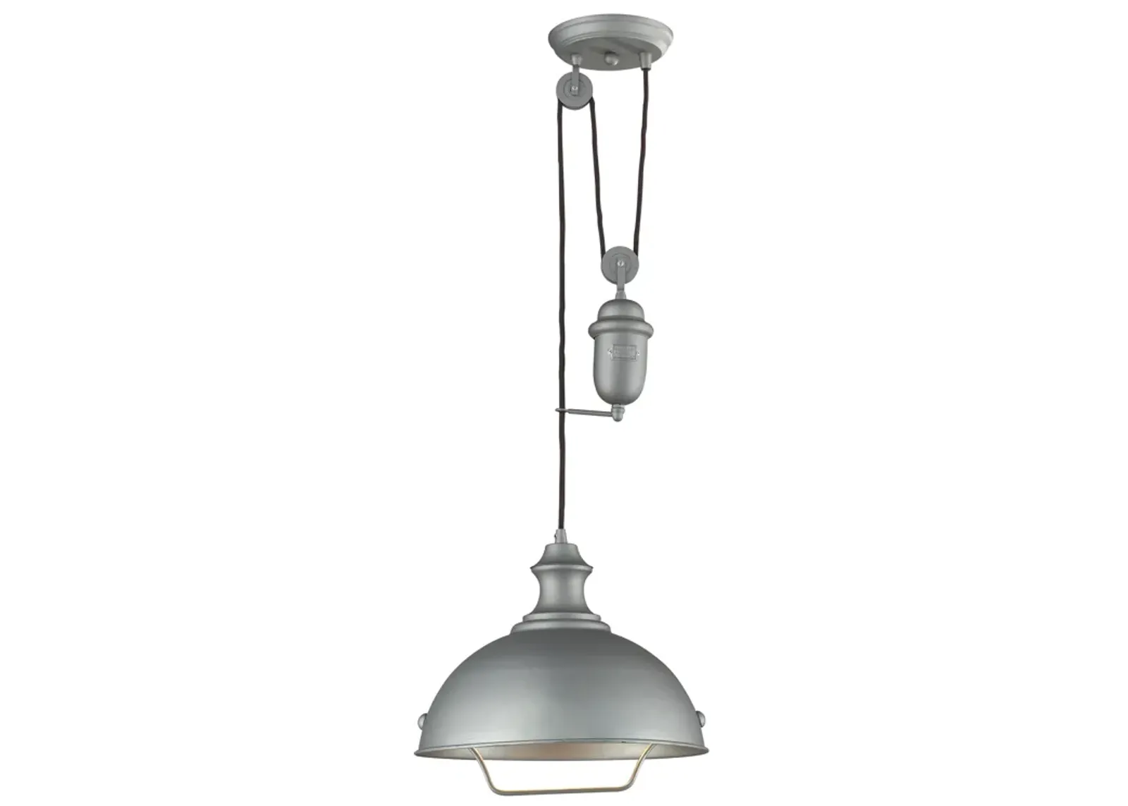 Farmhouse 14" Wide 1-Light Pendant - Aged Pewter