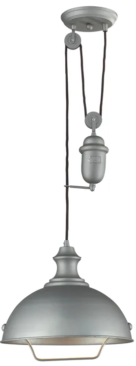 Farmhouse 14" Wide 1-Light Pendant - Aged Pewter