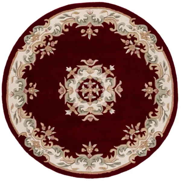 AUBUSSON Hand Tufted 6' x 6' Round area rug