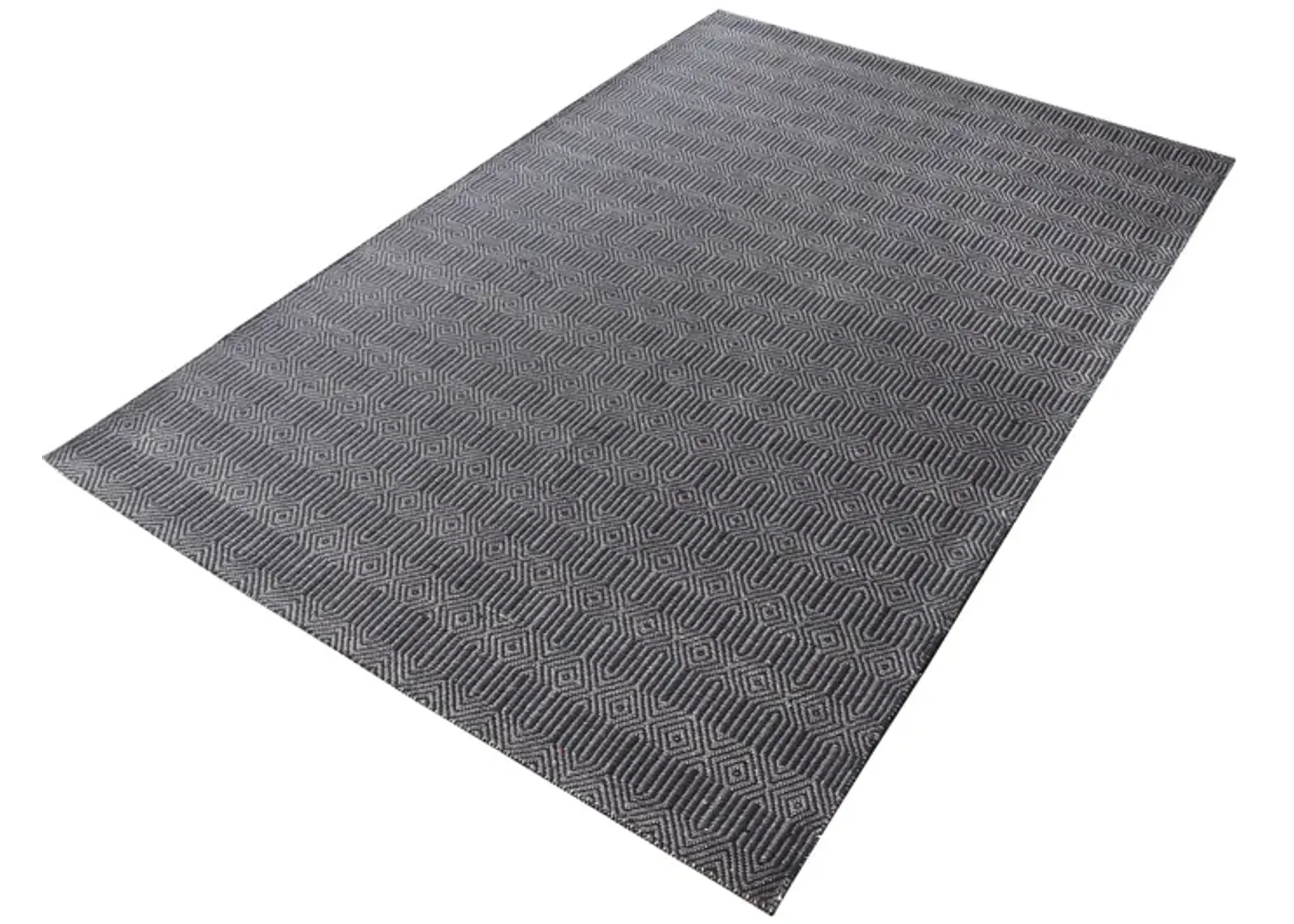 Ronal Handwoven Cotton Flatweave in Charcoal