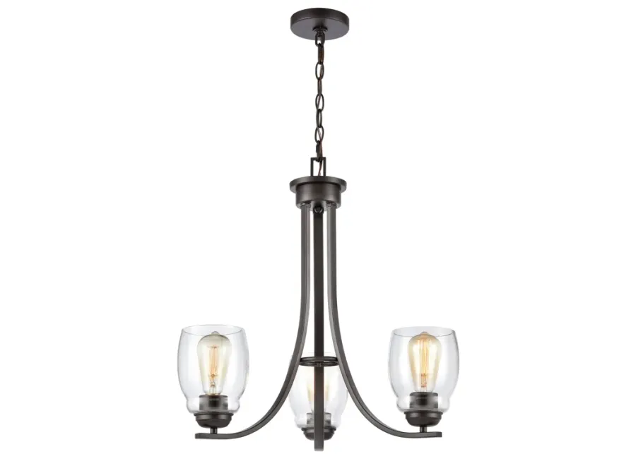 Calistoga 23" Wide 3-Light Chandelier - Oil Rubbed Bronze