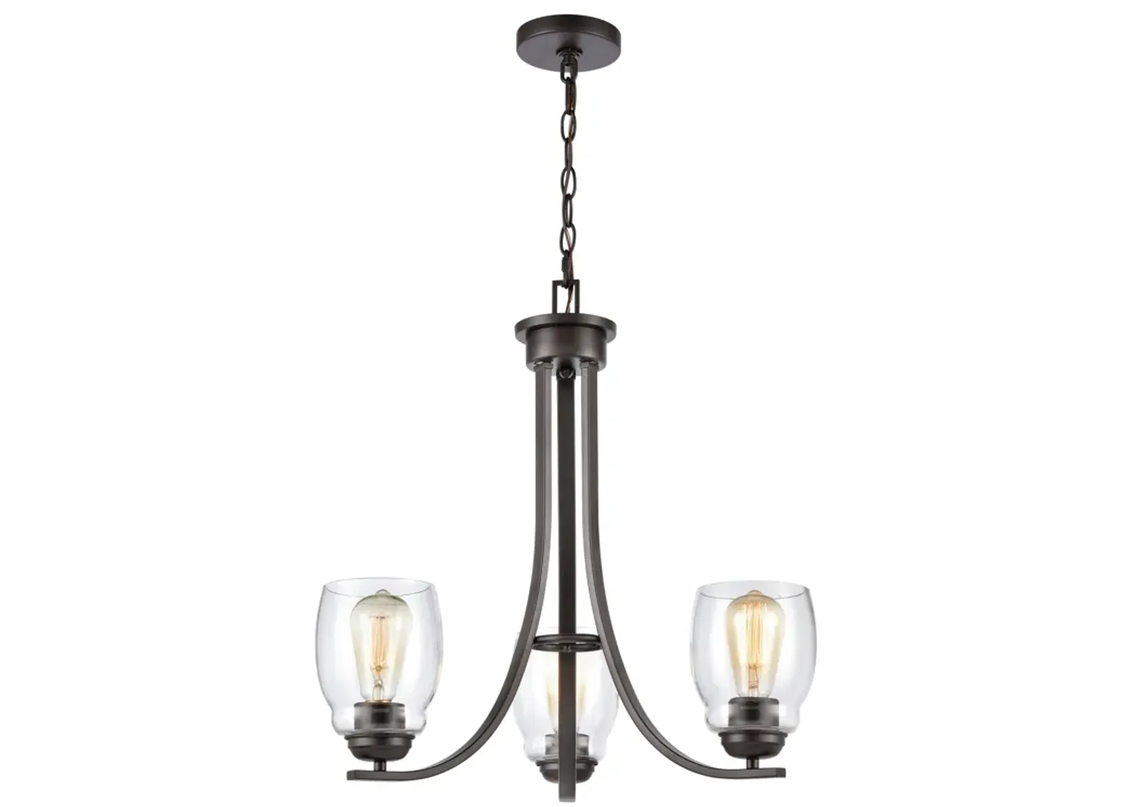 Calistoga 23" Wide 3-Light Chandelier - Oil Rubbed Bronze