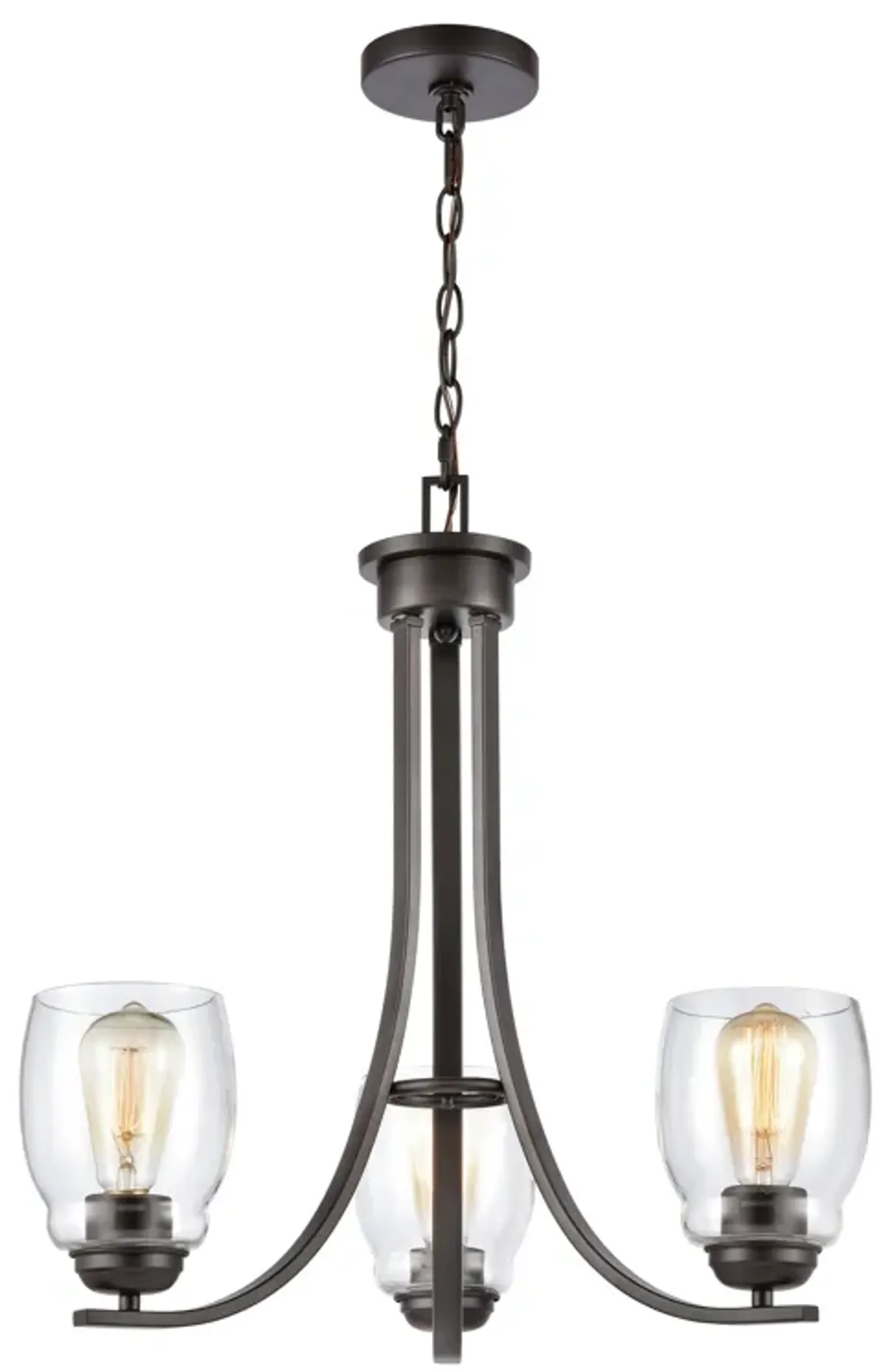 Calistoga 23" Wide 3-Light Chandelier - Oil Rubbed Bronze