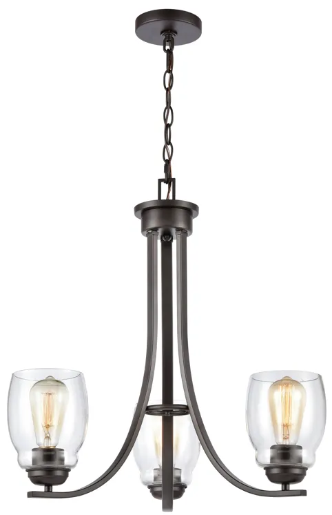 Calistoga 23" Wide 3-Light Chandelier - Oil Rubbed Bronze