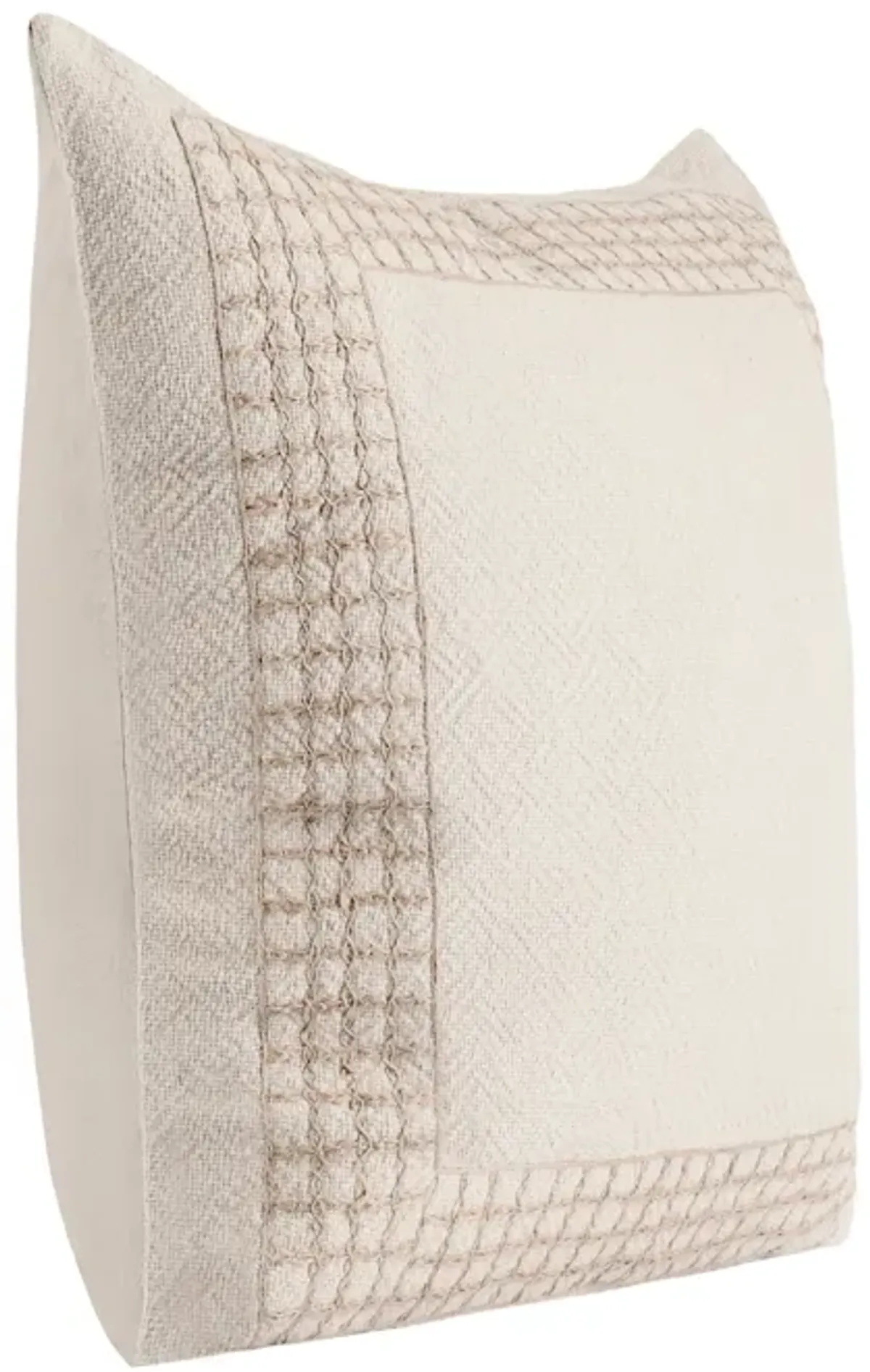 Marina 26" Cotton Linen Blend Throw Pillow, Beige