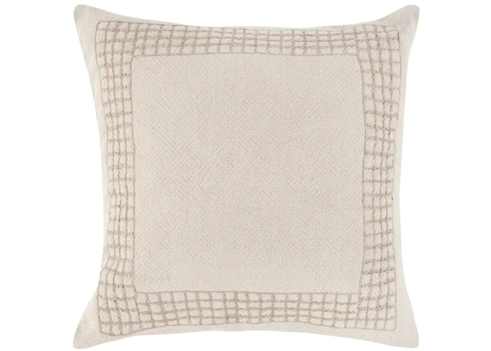 Marina 26" Cotton Linen Blend Throw Pillow, Beige