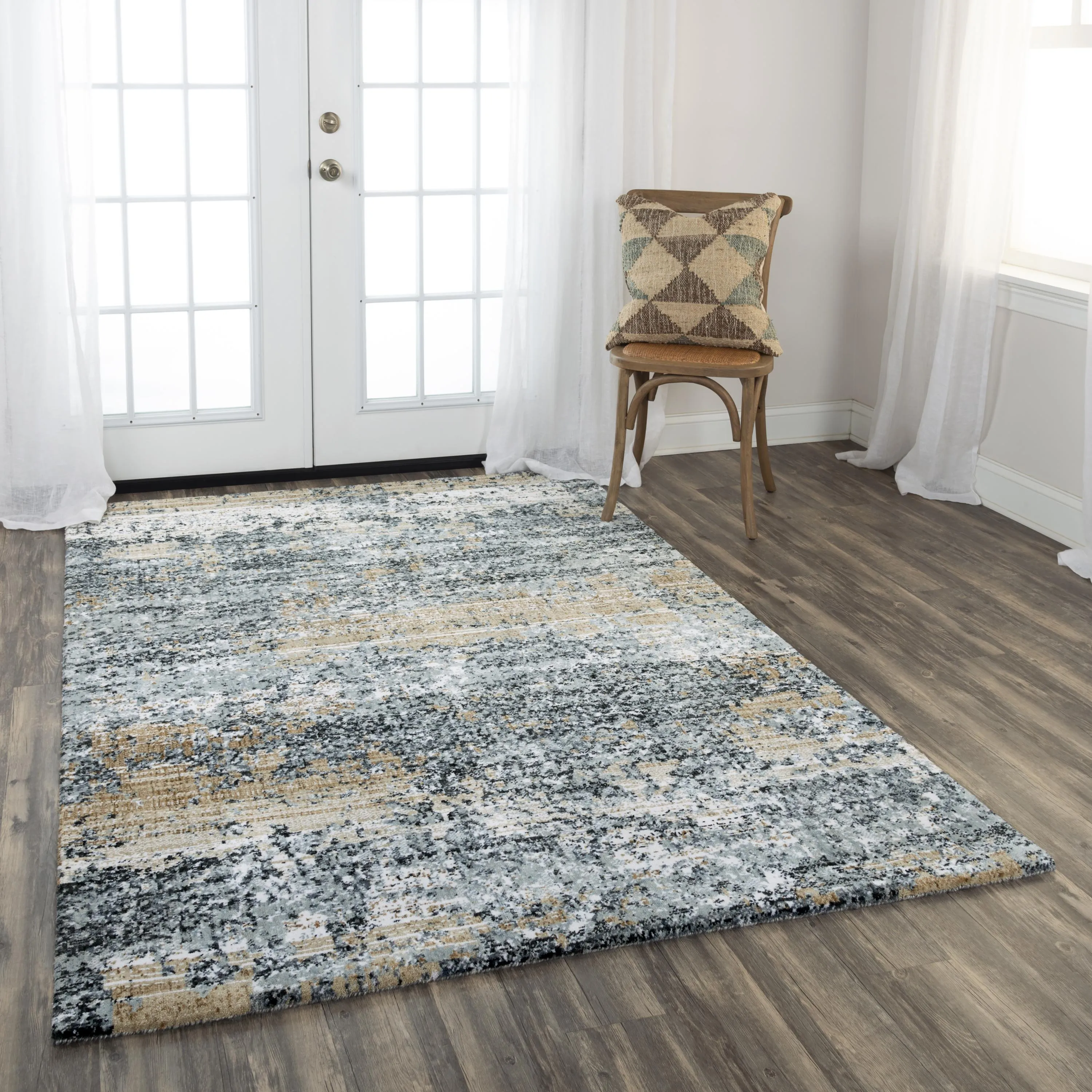 Elite Lt. Gray  Recycled Polyester 9'x12' Rectangle Rug