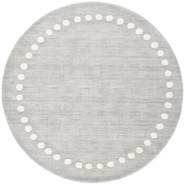 SAFAVIEH KIDS 802 GREY 7' x 7' Round Round Rug