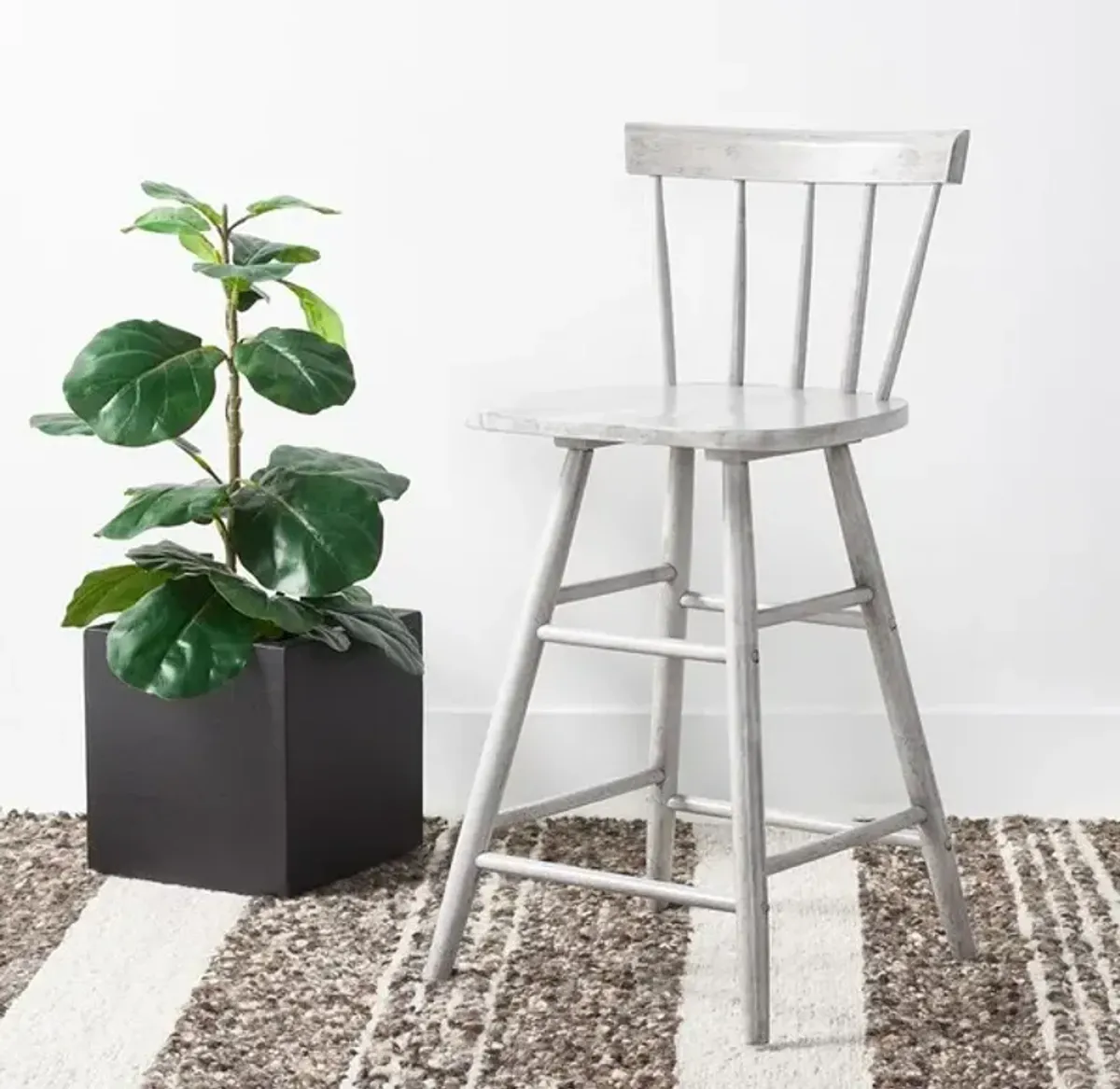 TALLY WOOD COUNTER STOOL