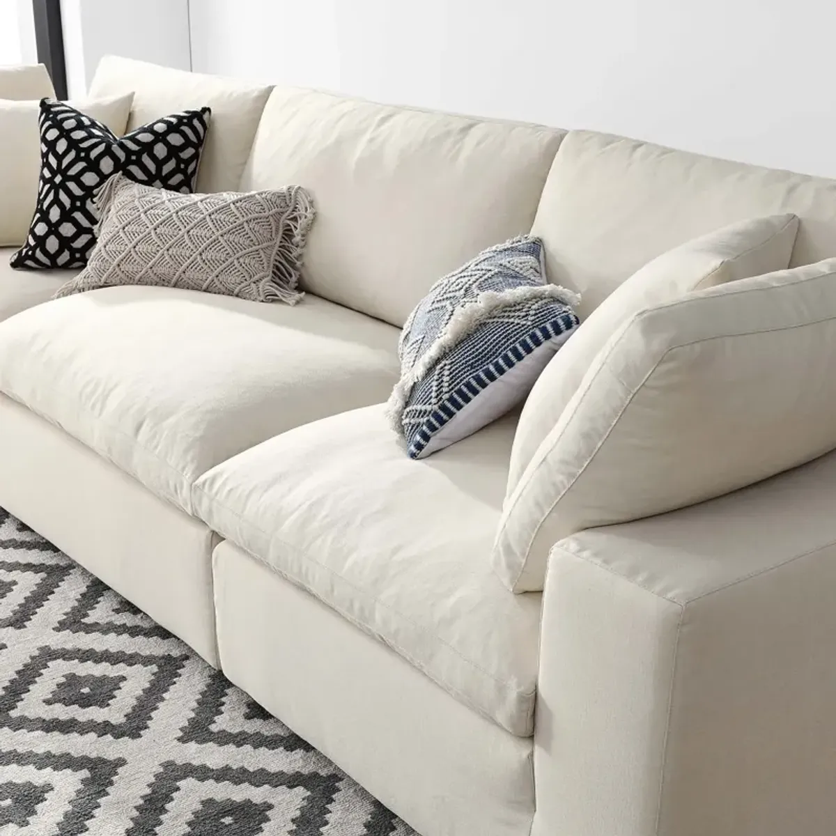 Commix Down Filled Overstuffed 3-Piece Sofa