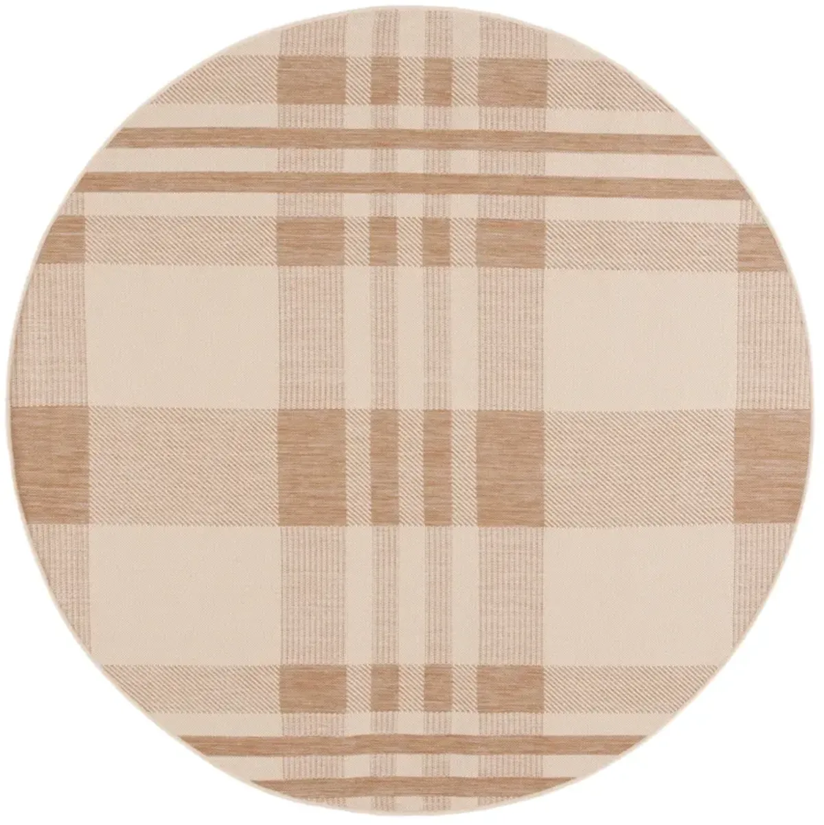 COURTYARD 6201 NATURAL  6'-7' x 6'-7' Round Round Rug