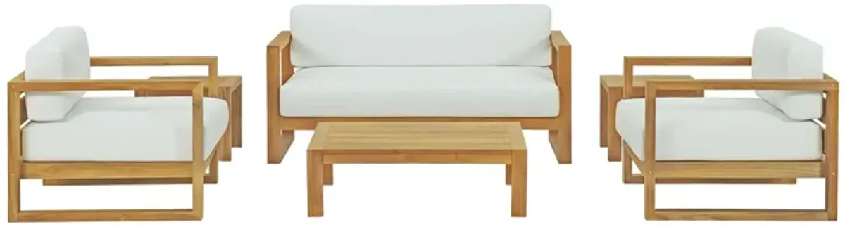 Upland 6 Piece Outdoor Patio Teak Set