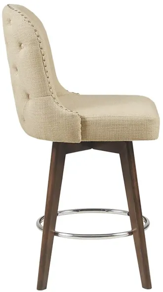 Madison Park Kobe Natural Counter Stool with Swivel Seat