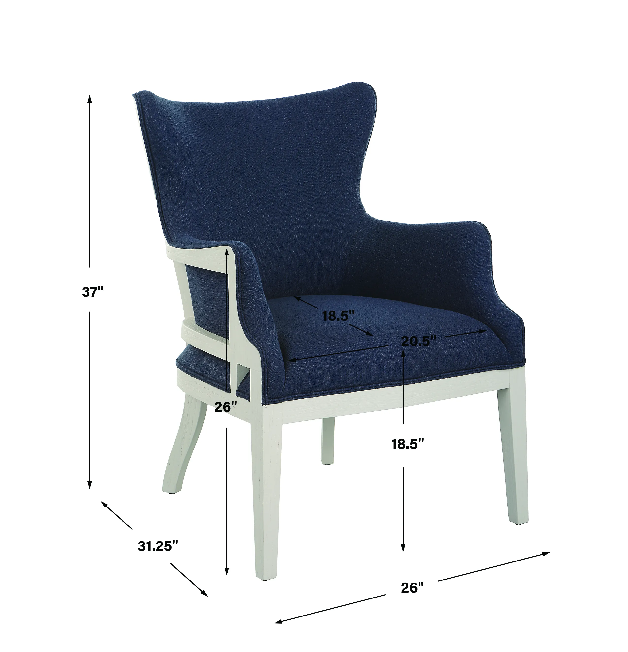 Gordonston Blue Fabric Accent Chair