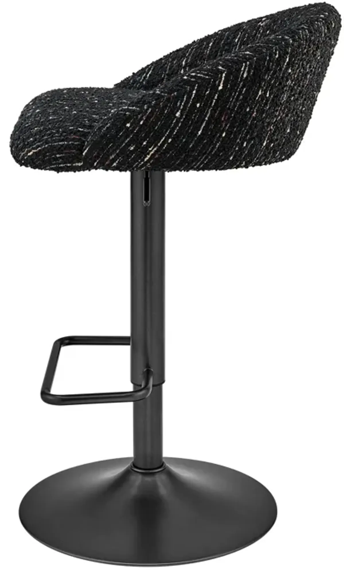 Jorrell KD Fabric Gaslift Swivel Bar Stool, Zenith Black