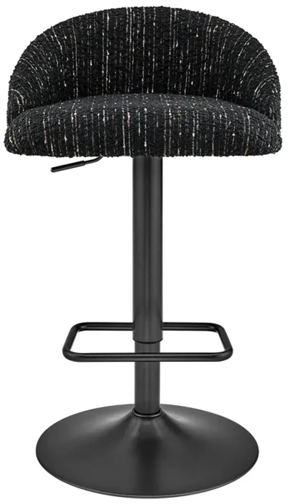 Jorrell KD Fabric Gaslift Swivel Bar Stool, Zenith Black