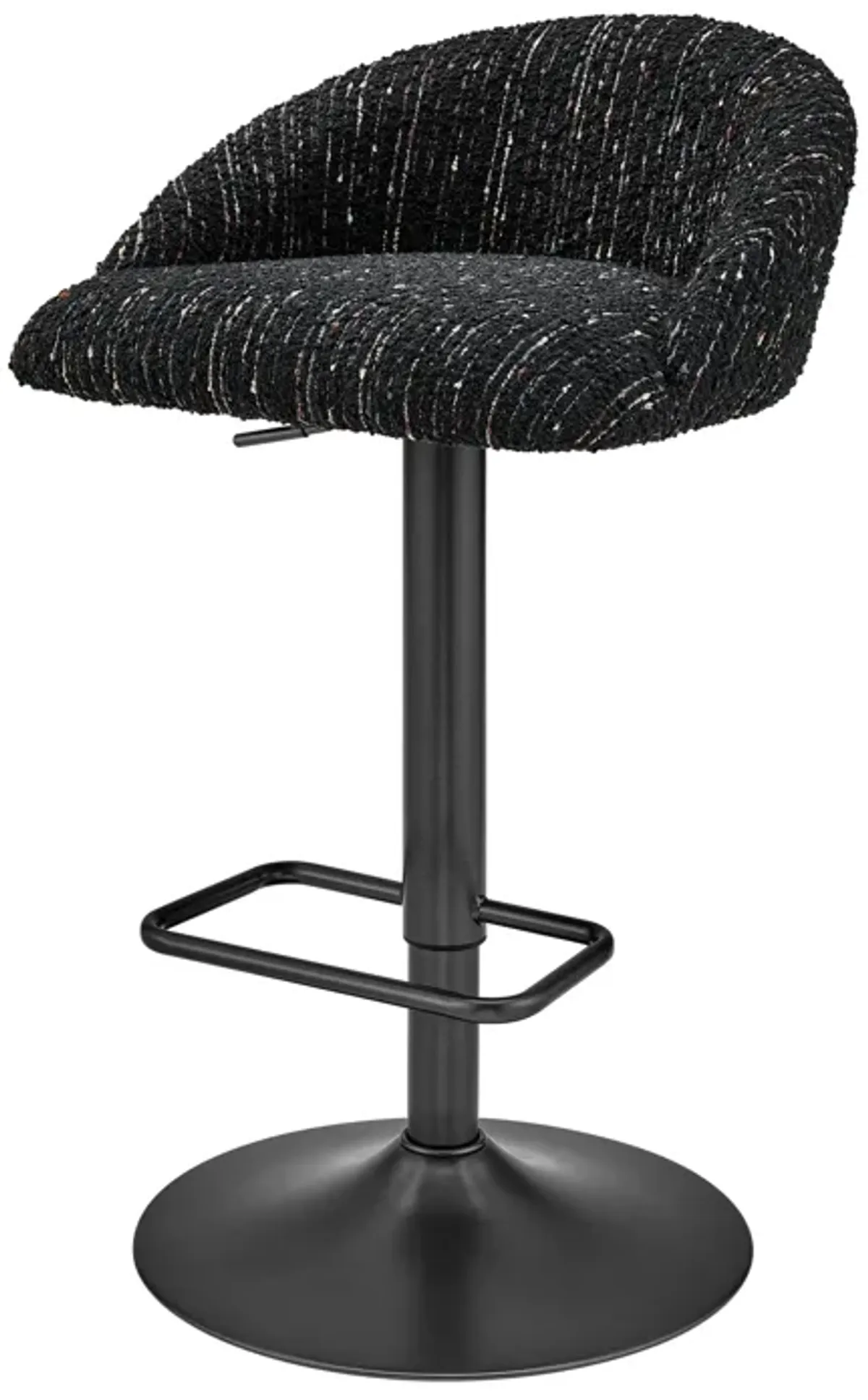 Jorrell KD Fabric Gaslift Swivel Bar Stool, Zenith Black