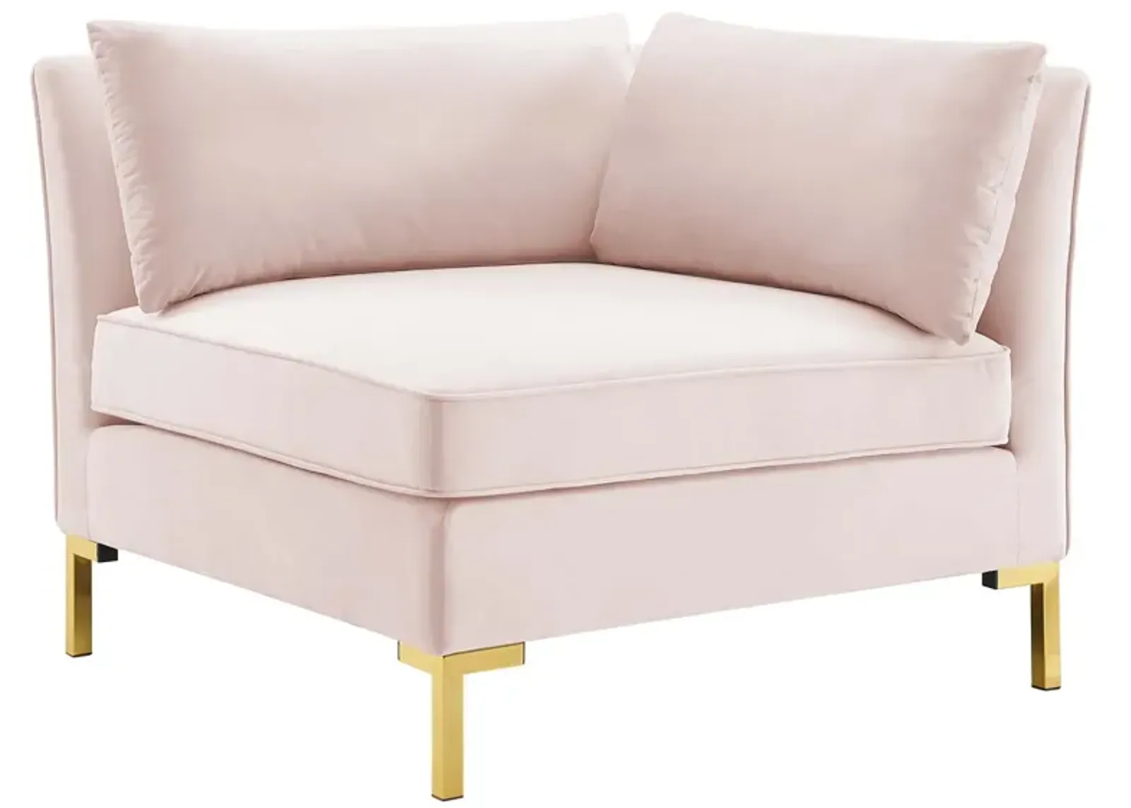 Ardent Performance Velvet Sectional Sofa Corner Chair