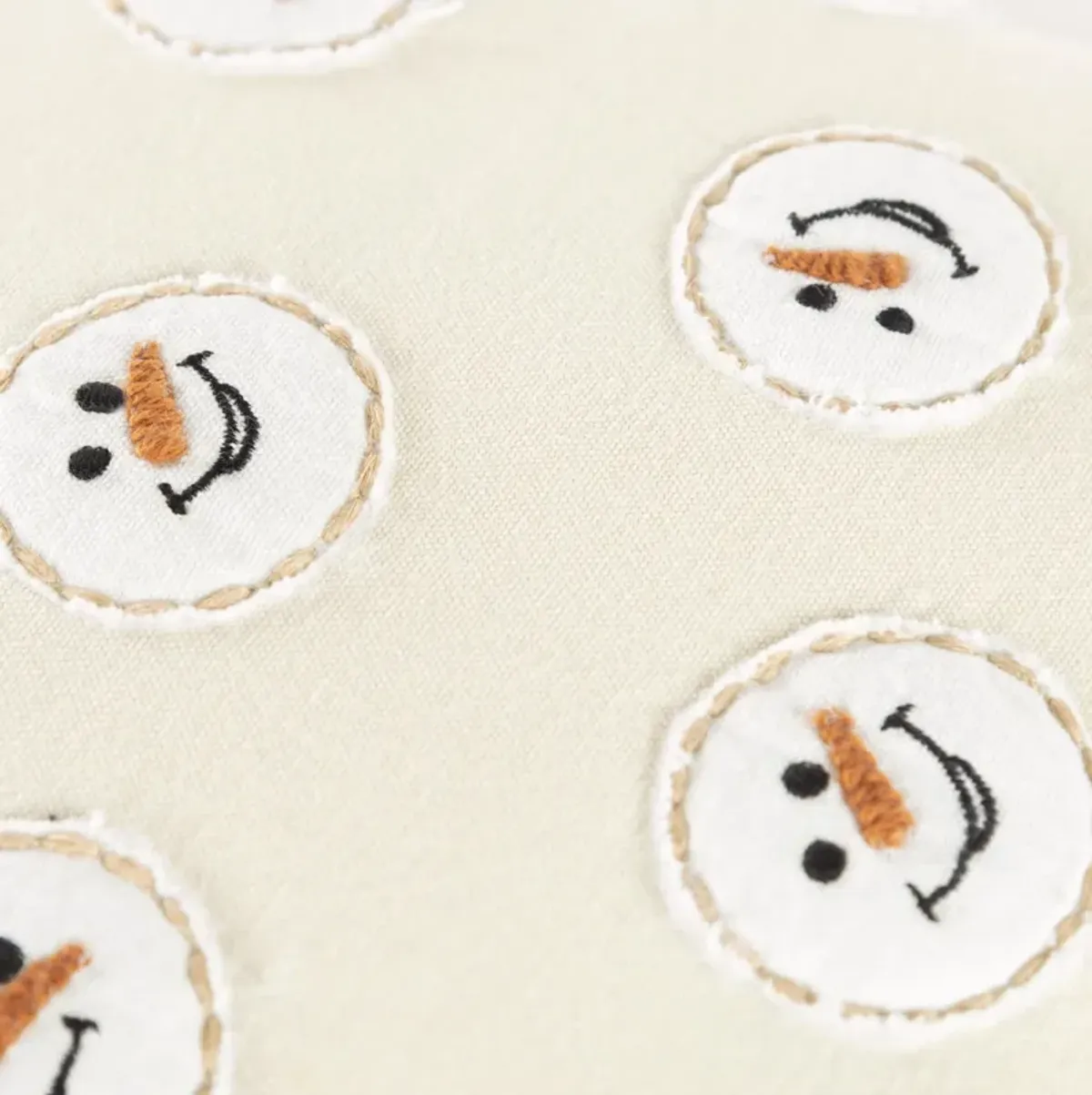 HOLIDAY 2021 Snowmen Orange Pillow