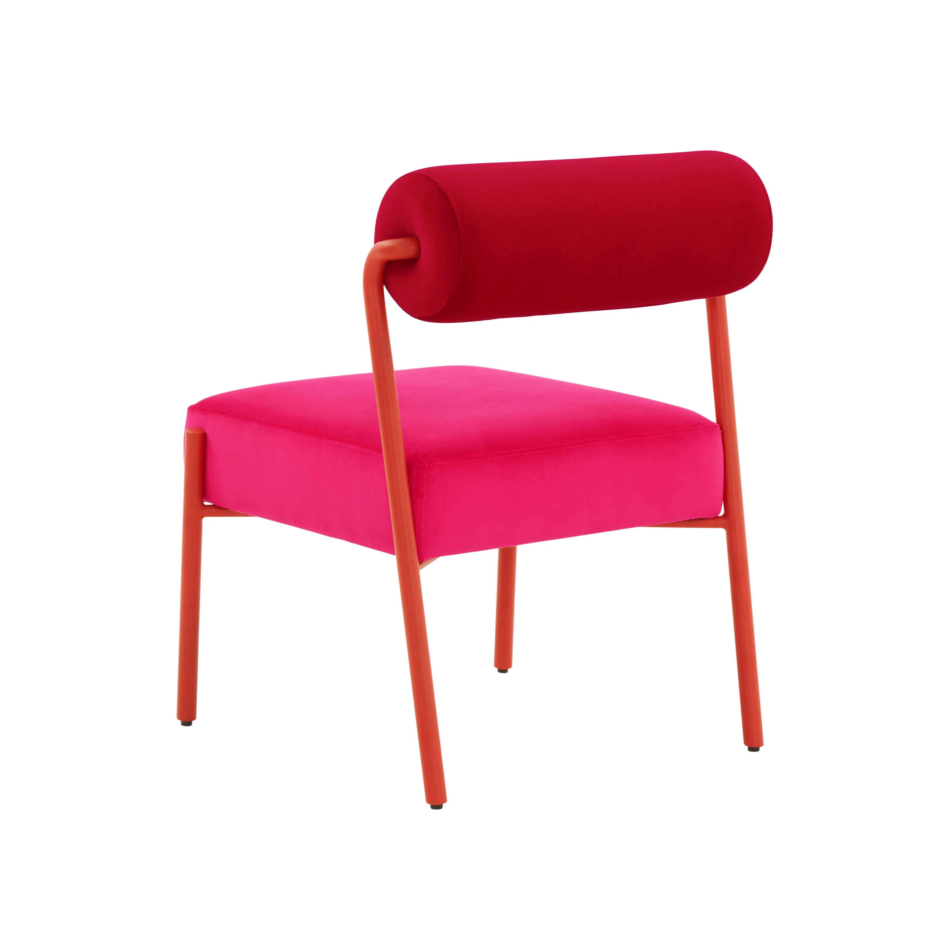 Jolene Hot Pink Velvet Accent Chair