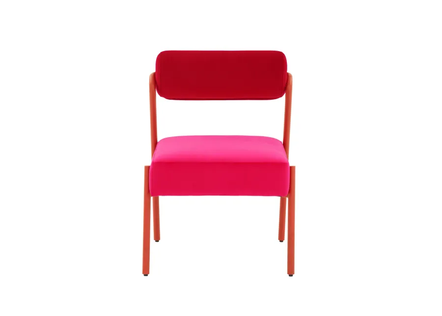 Jolene Hot Pink Velvet Accent Chair