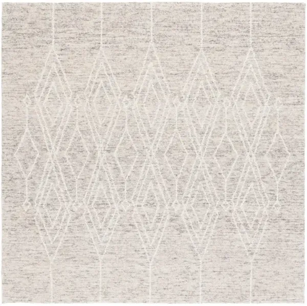 EBONY 357 Grey  6' X 6' Square Square Rug