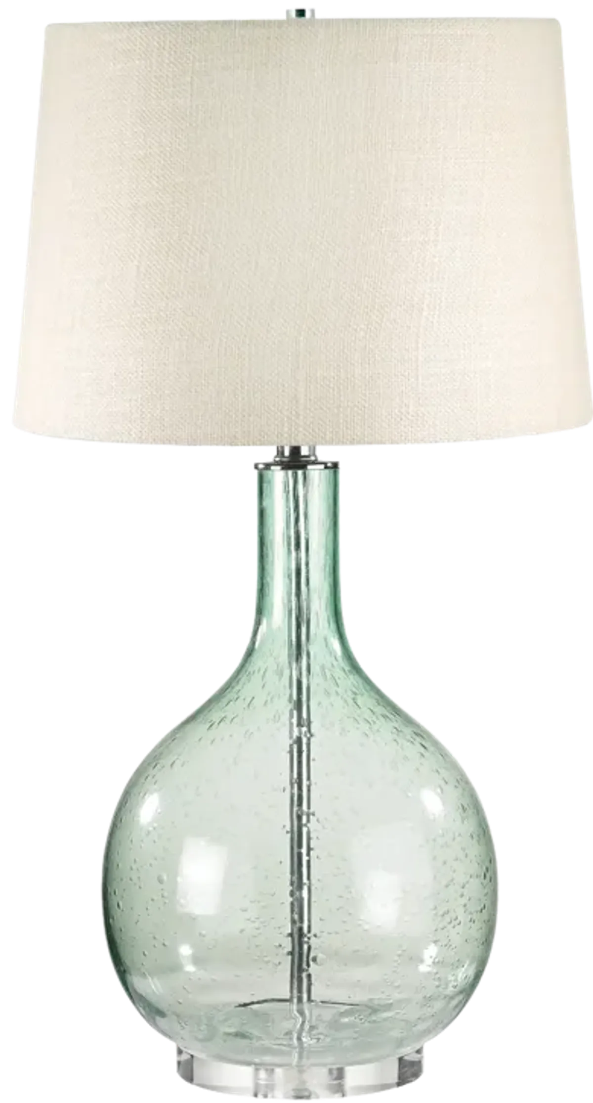 Glass 28" High 1-Light Table Lamp - Green