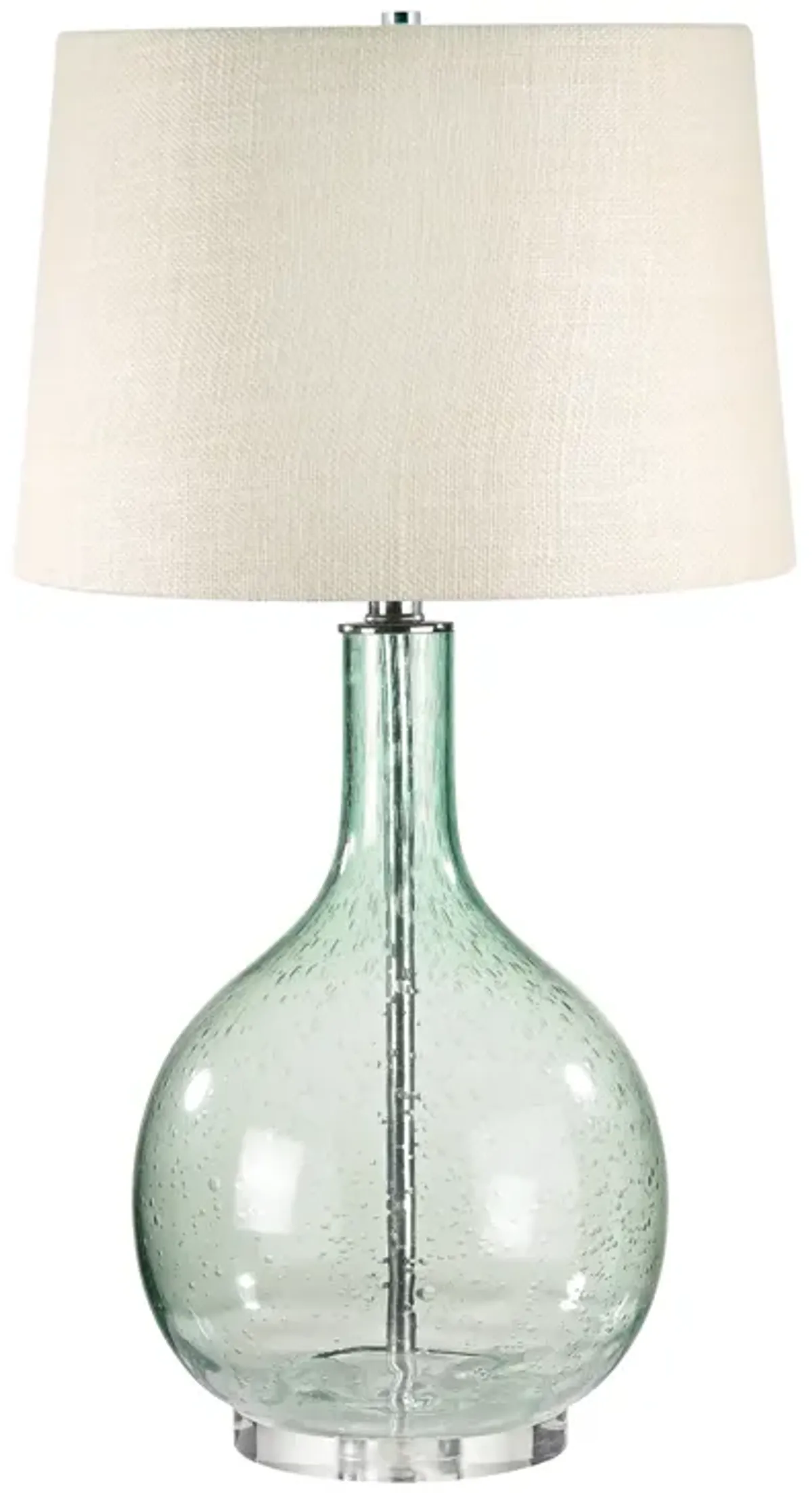 Glass 28" High 1-Light Table Lamp - Green