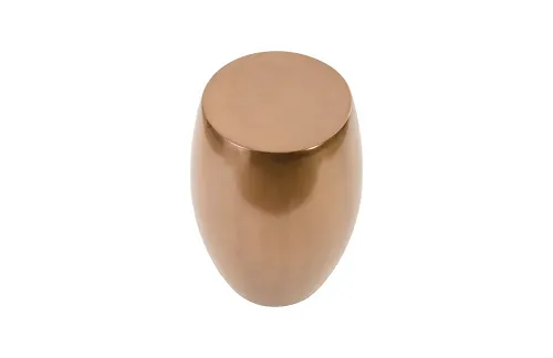 vex side table, polished bronze